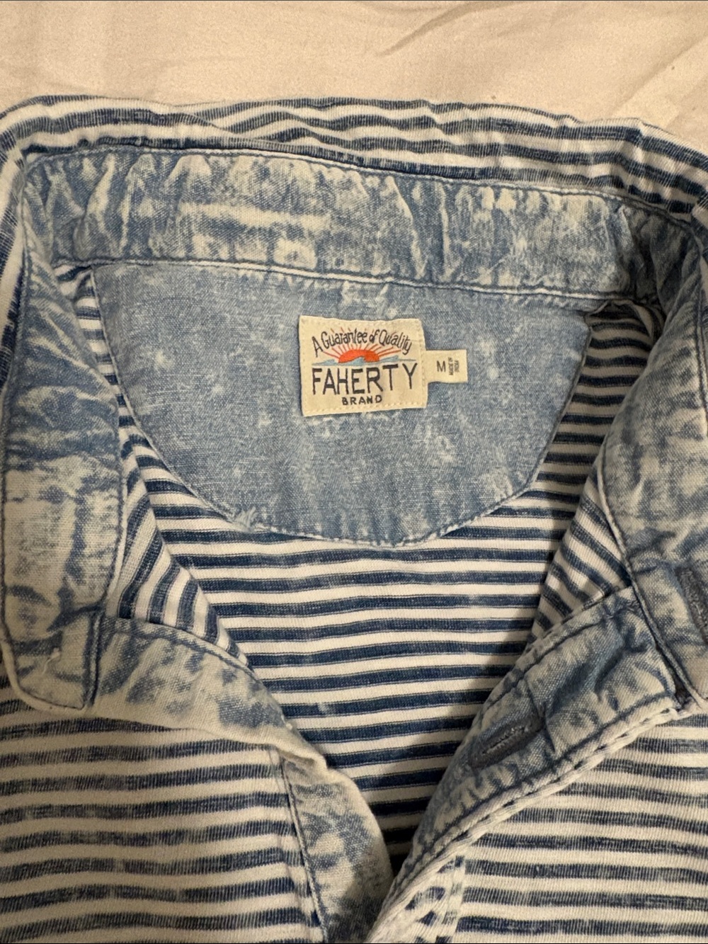 Faherty Washed Striped Polo